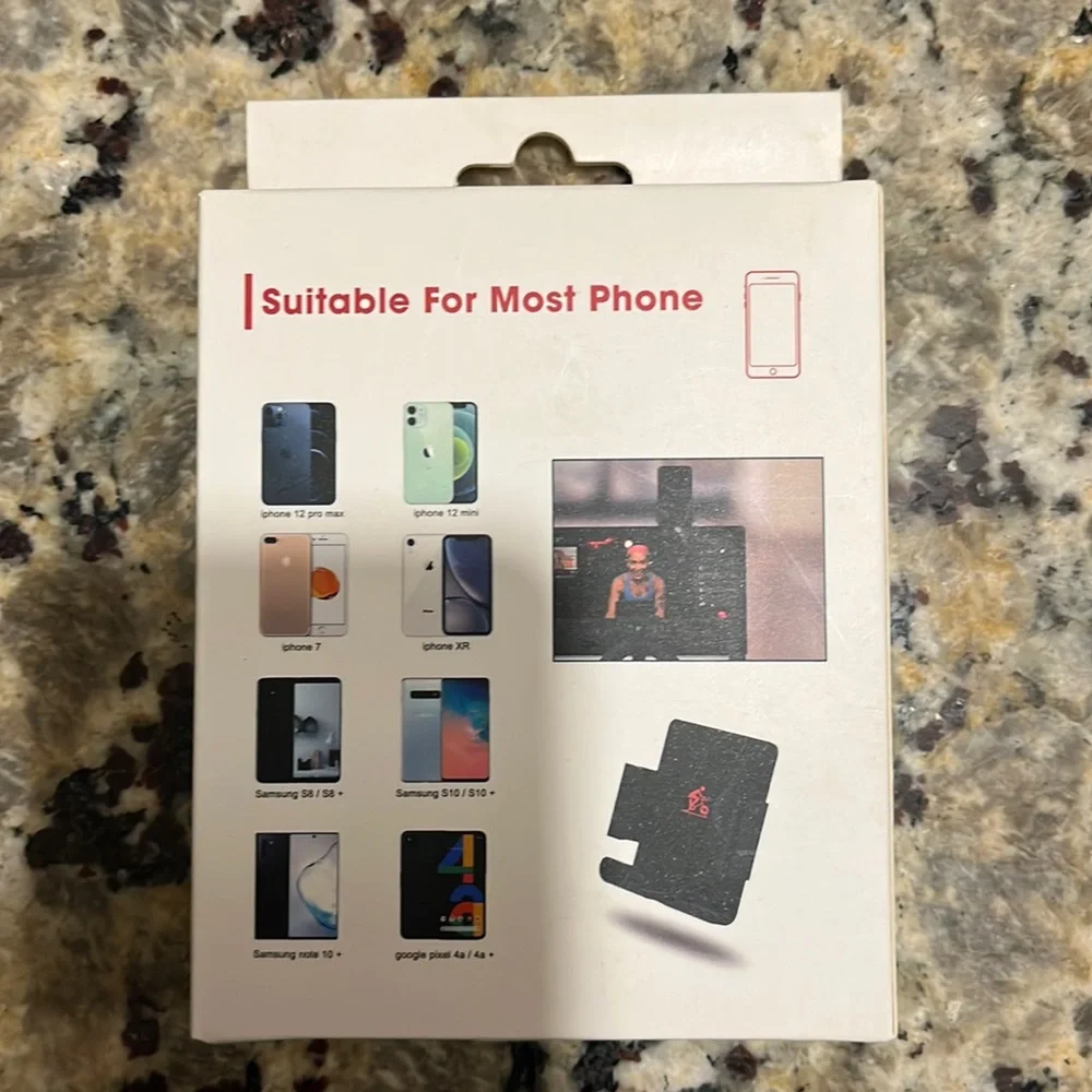 Acrylic phone holder for peloton bike and bike+